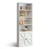 Kệ sách có ngăn tủ 60x26x180cm gỗ cao su KS68242 8 ke tu 1