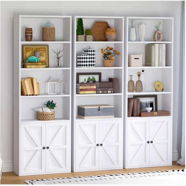 Kệ sách có ngăn tủ 60x26x180cm gỗ cao su KS68242 3 Kệ sách có ngăn tủ 60x26x180cm gỗ cao su KS68242 - Ảnh 3