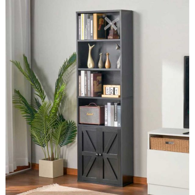 Kệ sách có ngăn tủ 60x26x180cm gỗ cao su KS68242 4 Kệ sách có ngăn tủ 60x26x180cm gỗ cao su KS68242 - Ảnh 4