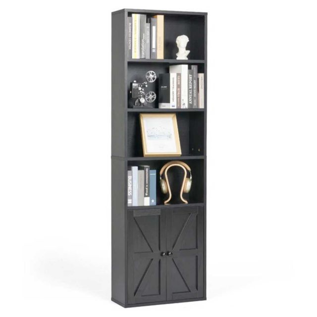 Kệ sách có ngăn tủ 60x26x180cm gỗ cao su KS68242 5 Kệ sách có ngăn tủ 60x26x180cm gỗ cao su KS68242 - Ảnh 5